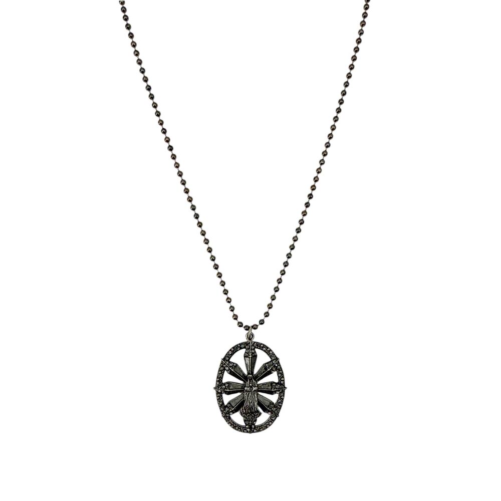 VIRGINS SAINTS & ANGELS VSA Twilight Virgin Charm in Gunmetal